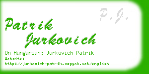 patrik jurkovich business card